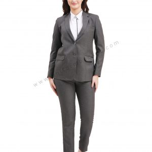 Female Two Button Blazer Huy Worsted Grey